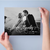 Budget Love and Bedankt Script Weddenschap Bedankt Flyer (Hand)