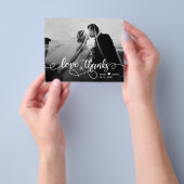 Budget Love and Bedankt Script Weddenschap Bedankt Flyer (Hand)
