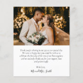 Budget Love and Bedankt Script Weddenschap Bedankt Flyer (Achterkant)