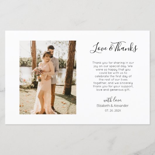 Budget Love and Bedankt Weddenschap Dankuwel papie (Achterkant)