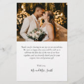 Budget Love and Bedankt Weddenschap Dankuwel papie (Achterkant)