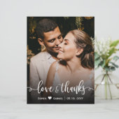 Budget Love and Bedankt Weddenschap Foto Dank u (Staand voorkant)