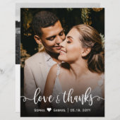 Budget Love and Bedankt Weddenschap Foto Dank u (Voorkant / Achterkant)