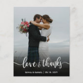 Budget Love and Bedankt Weddenschap Foto Dank u (Voorkant)