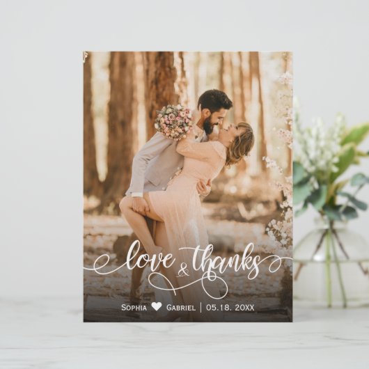 Budget Love and Bedankt Weddenschap Hartelijk dank (Staand voorkant)