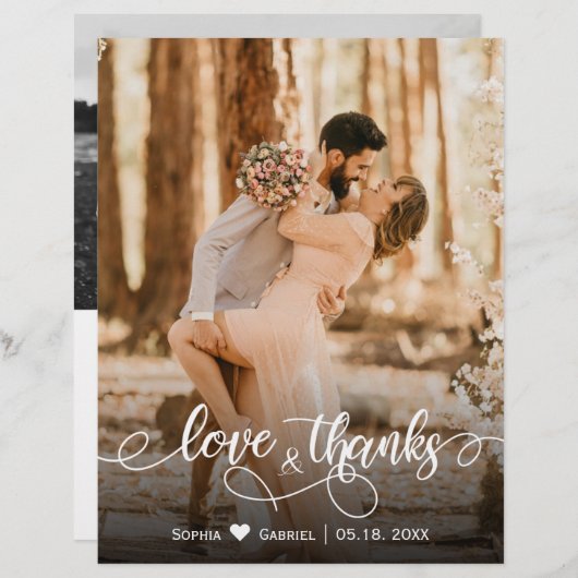 Budget Love and Bedankt Weddenschap Hartelijk dank (Voorkant / Achterkant)