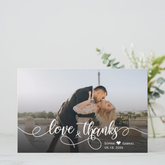 Budget Love and Bedankt Weddenschap Hartelijk dank (Staand voorkant)