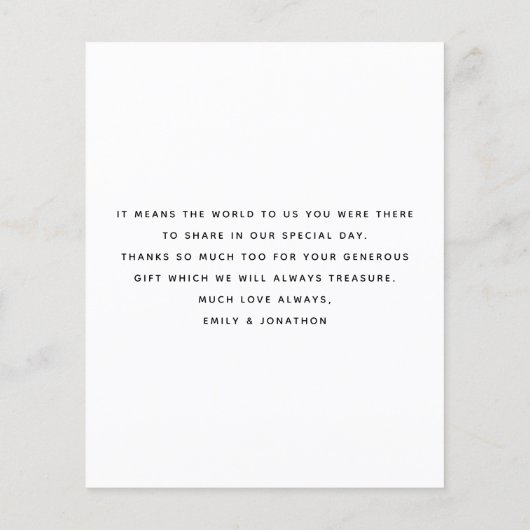 BUDGET Love Bedankt Foto Weddenschap Bedankt (Achterkant)