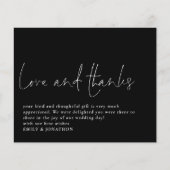 Budget Love Bedankt Foto Weddenschap Bedankt Black (Voorkant)