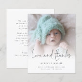 Budget Love Bedankt Photo Overlay Birth Announce (Voorkant / Achterkant)