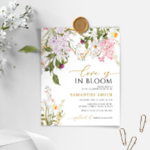 BUDGET Love in Bloom Wilflower Shower Invitation
