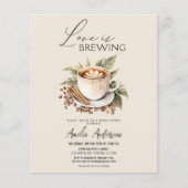 Budget Love is Brewing Bruidsfeest Uitnodiging Flyer (Voorkant)