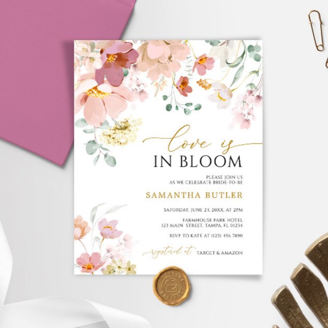 Budget Love is in Bloom Bridal Shower Invitation (Creator heeft geüpload)