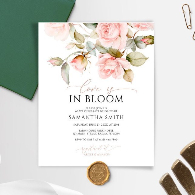 Budget Love is in Bloom Bridal Shower Invitation (Creator heeft geüpload)