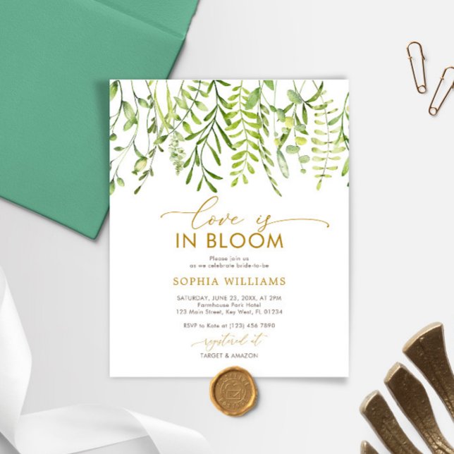 Budget Love is in Bloom Bridal Shower Invitation (Creator heeft geüpload)