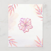 Budget Love is in Bloom Bridal Shower Invitation Flyer (Achterkant)