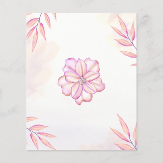 Budget Love is in Bloom Bridal Shower Invitation Flyer (Achterkant)