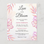 Budget Love is in Bloom Bridal Shower Invitation Flyer (Voorkant)