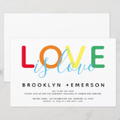 BUDGET Love is Love Rainbow Modern Wedding (Voorkant / Achterkant)