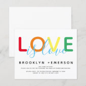 BUDGET Love is Love Rainbow Modern Wedding (Voorkant / Achterkant)