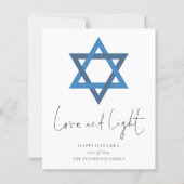 Budget Love Light Star van David Hanukkah Kaart (Voorkant)