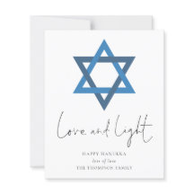 Budget Love Light Star van David Hanukkah Kaart