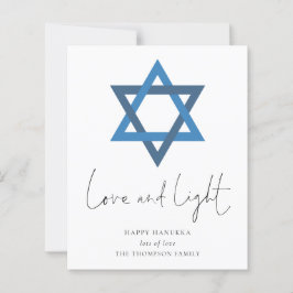 Budget Love Light Star van David Hanukkah Kaart