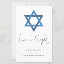 Budget Love Light Star van David Hanukkah Kaart