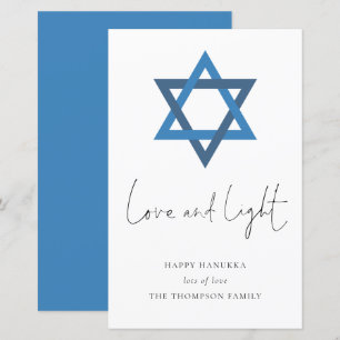 Budget Love Light Star van David Hanukkah Kaart