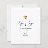 Budget Love & Thanks LGBT Rainbow Pride Heart LGBT (Achterkant)