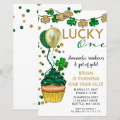 Budget Lucky One St Patrick Birthday Uitnodiging (Voorkant / Achterkant)