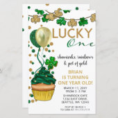Budget Lucky One St Patrick verjaardagsuitnodiging (Voorkant / Achterkant)