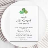 Budget Lucky Shamrock Baby shower Invitation