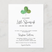 Budget Lucky Shamrock Baby shower Invitation (Voorkant)