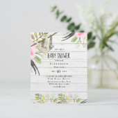 BUDGET Luiaard FOTO BABY Evenement Uitnodiging Mei (Staand voorkant)