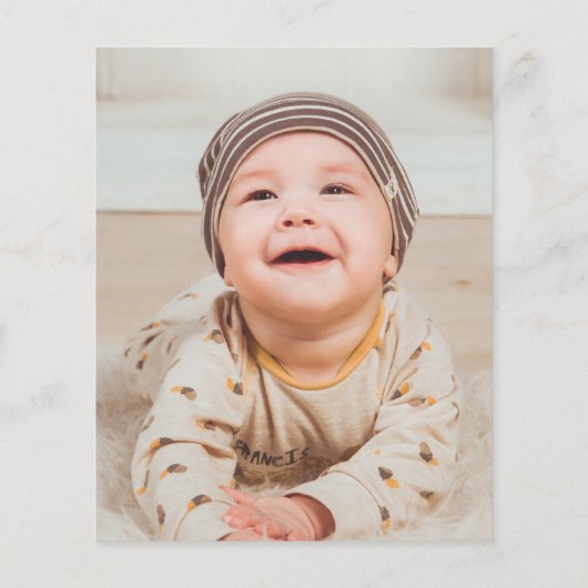 BUDGET Luiaard FOTO BABY Evenement Uitnodiging Mei (Achterkant)