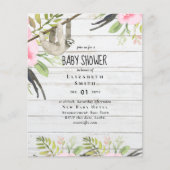 BUDGET Luiaard FOTO BABY Evenement Uitnodiging Mei (Voorkant)