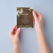 BUDGET Luiaard FOTO BABY Feest Uitnodiging Meisje  Flyer (Hand)