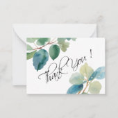 Budget Lush Eucalyptus groen dank u Notitiekaartje (Voorkant)