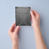 Budget Luxe Elegant Grijs Bloeiend Bruiloft Uitnod Flyer (Hand)