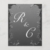 Budget Luxe Elegant Grijs Bloeiend Bruiloft Uitnod Flyer (Achterkant)