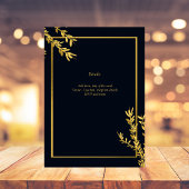 Budget luxe klassieke zwart-gouden bruiloft flyer