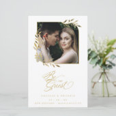 Budget Luxury Chic Golden Branches Frame Photo (Staand voorkant)