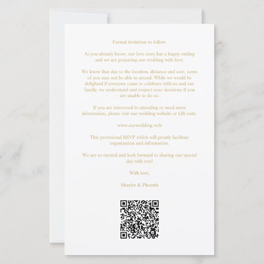 Budget Luxury Chic Golden Branches Frame Photo (Achterkant)