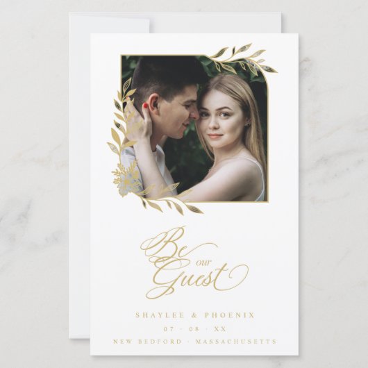 Budget Luxury Chic Golden Branches Frame Photo (Voorkant)