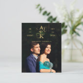Budget Luxury Faux Golden Fancy Calligraphy Photo (Staand voorkant)