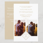 Budget Luxury Merry Christmas 2 Photos Collage (Voorkant / Achterkant)