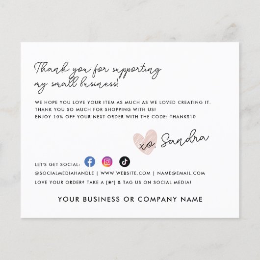 Budget maakte mijn dag kleine zakelijke bestelling (Achterkant)