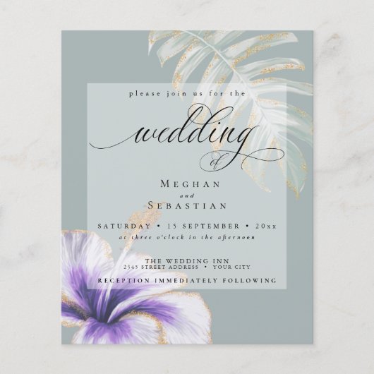 Budget Maar Mooi Bruiloft Violet Hibiscus (Voorkant)