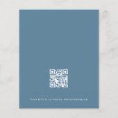 Budget Maar Mooie Dusty Blue Waterverf QR RSVP (Achterkant)